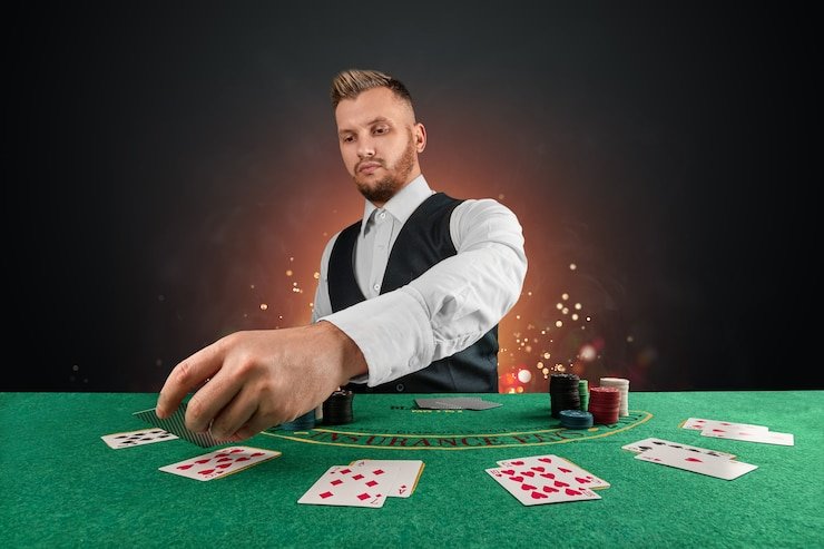 Dragon Tiger card table with dealer and live bet placement interface